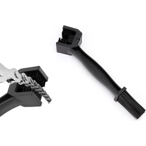 Cepillo de limpieza para cadena de moto, cepillo de limpieza de cadena de bicicleta con cepillos de doble extremo, herramienta de limpieza duradera para motor y cadena de bicicleta, accesorios de moto (1/5)