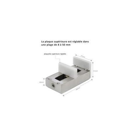 Set mit 2 Türrahmen-Sicherheitsschlössern aus Aluminiumlegierung für Schiebefenster - Crezuo