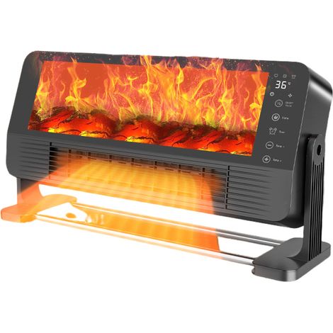 Estufa/calefactor de chimenea. Tres velocidades de ventilador ajustables, montaje en pared, incluye control remoto. Calefacción eléctrica. (1/5)
