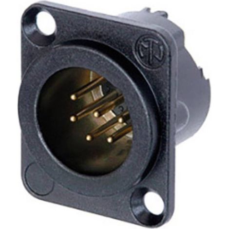 Neutrik NC6MD-LX-B-CON Connettore XLR Spina a pannello contatti diritti Numero Poli (num): 6 Nero 1 pz.