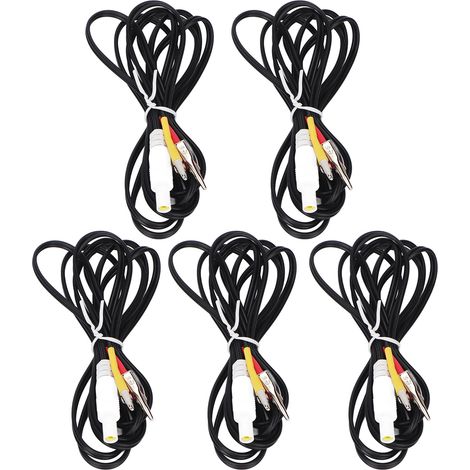 5 fils d'électrodes professionnels noirs pour appareil de massage TENS - Lot de 5 (1/5)