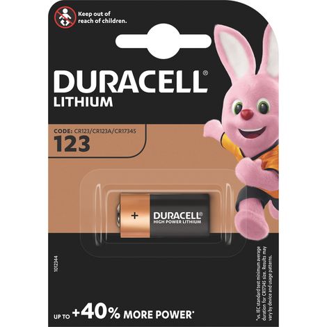 Pila al Litio per Fotocamera Digitale 123 . 10 Pezzi Duracell