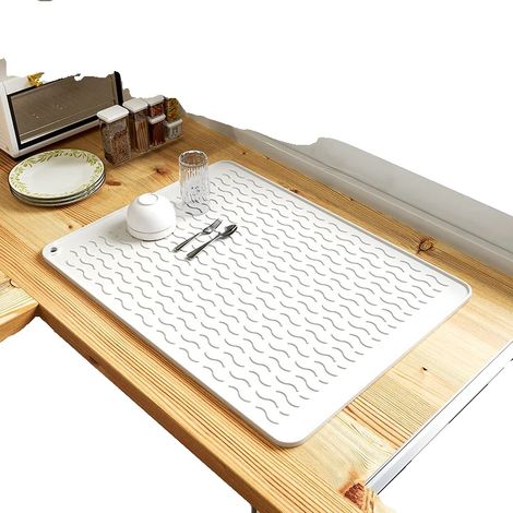 Tapis d'isolation thermique, design antidérapant, matériau en silicone durable, Beige, 30X40CM(1X1.3FT) (1/2)