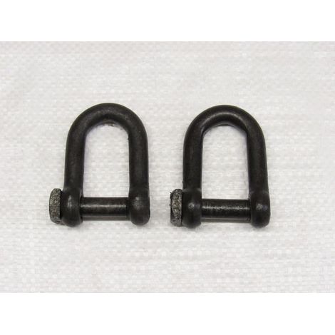 X2 1/2" X 5/8" Screw Pin Square Head Self Colour Dee Shackle - Trawler Commercial Fishing D (1/2)