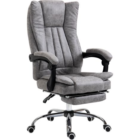 Vinsetto Executive Office Chair Computer Desk Chair for Home w/ Footrest Grey (1/5)