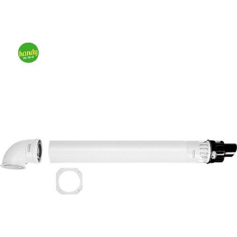 Kit scarico fumi con tubo e curva coassiale per caldaie a condesazione Ø60/100 IMMERGAS