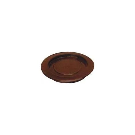 rosone per tubi in acciaio smaltato verniciato marrone con coperchio, diametro 12 cm