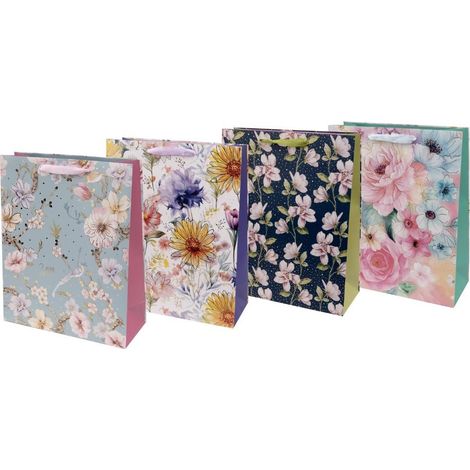 Sacchetto decorativo di medie dimensioni con mix di fiori