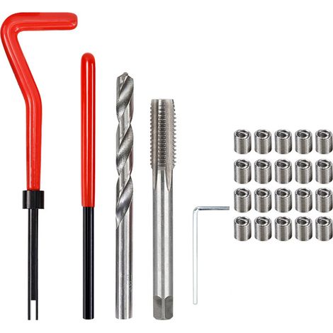 Kit De Réparation De Filetage M7 - 25 Pièces - Pour Machines De Traitement - Trous Borgnes - Boîte En Plastique Transparente
