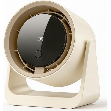 Ventilateur de Bureau USB, Mini Ventilateur Silencieux à 5 Vitesses, Minuterie 3-6-9H, Cadeau pour l'Été, Petit Ventilateur Portable Puissant pour Bureau Maison Chambre (1/5)