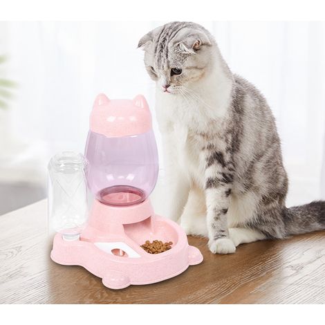 Distributeur automatique de nourriture et d'eau 2 en 1 en PP pour animaux de compagnie (grande capacité) pour chiens et chats (1/5)