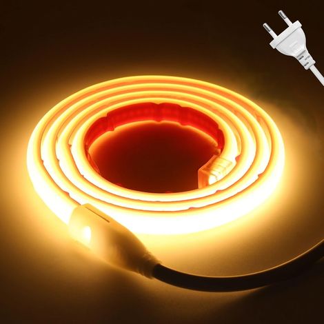 Bande LED COB 220V, IP68 étanche, encapsulage solide,30M blanc chaud auto-adhésive (1/5)