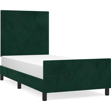 Maison Exclusive - Giroletto senza Materasso Verde Scuro 80x200 cm in Velluto (1/5)
