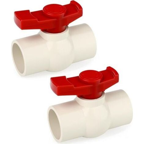 2pcs 32MM PVC Ball Valve Shut Off Switch for Swimming Pool,PVC Control Valve (1/5)