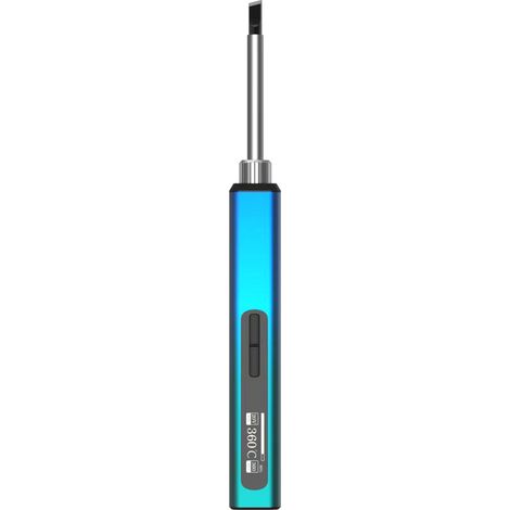 Mini fer à souder électrique intelligent portable 65 W haute puissance avec écran OLED, boîtier en alliage d'aluminium, contrôle précis de la température PID avec fonction de réglage de 80 à 420 ℃ (1/5)