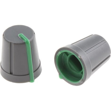 Bouton de potentiomètre RS PRO, Axe de 6mm, Diamètre de 13mm, Enfichable