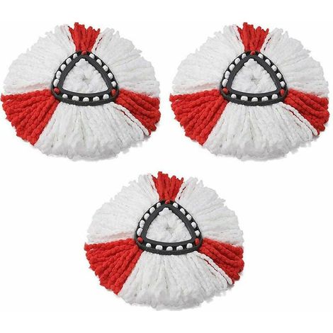3 paquet (rouge) de recharge Balai compatible vileda Serpillère recharge/Turbo compatible vileda 2en1 Vadrouille Turbo4 (1/5)