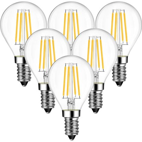 6W Ampoule Led E14 Blanc Chaud, 806Lm Flamme forme Ampoule Filament, Equivalent à Ampoule Incandescente 60W, Non-dimmable, Lot de 6 (1/5)