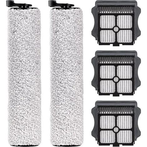 Rouleau brosse et filtre - Tineco - iFloor 3 / Floor One S3 - 3 rouleaux - 3 filtres - brosse de nettoyage