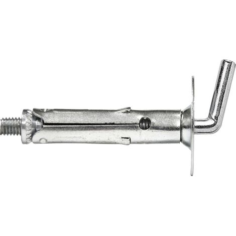 100 pz mini tasselli con gancio corto e rondella   6 mm acciaio zincocromato