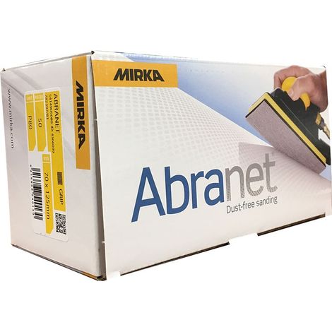 Mirka – Boîte de 50 coupes abrasives auto-agrippantes 70 x 125 mm – Grain 150 – Pour ponçage à sec sur bois, peinture et enduit