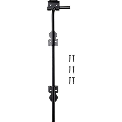 Tige en acier noir de 30 cm (12 pouces) pour clôture extérieure (1/5)