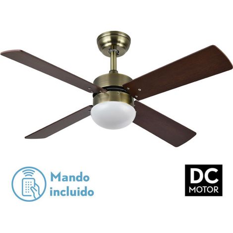 Ventilatore abrila Sofia pelle pale ciliegio noce
