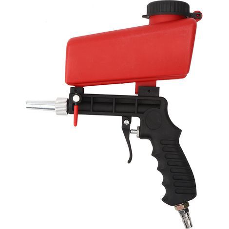 Outil de Sablage Mini Pneumatique Portable Haute durabilité en Aluminium Léger Pratique Polissage par Pulvérisation élimination de la Rouille du Métal Finition Détaillée Corps (1/5)
