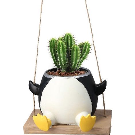 Jardinières suspendues pingouins à bascule (1/4)