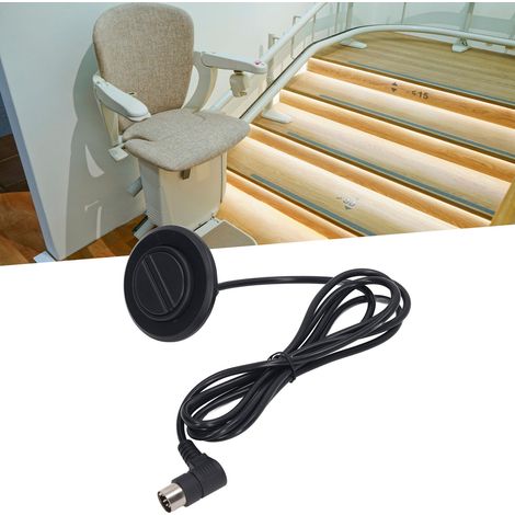 Mando a distancia de 2 botones fabricado en ABS (6,8 x 3,2 cm) – Conector redondo de 8 pines para sillones elevadores y reclinables – Control manual de subida/bajada – 1 unidad [Edición Universal] (1/5)