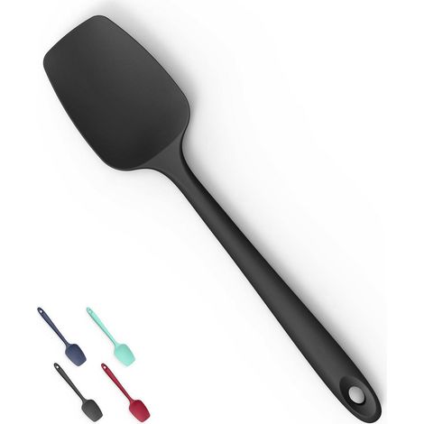 Silikon Löffelspatel 315°C hitzebeständig 28,9cm Schwarz  Teigschaber flexibel lebensmittelecht