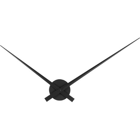 1 Horloge murale, Aiguille XL, Métal aluminium, Diamètre 90cm, Noir, Intérieur moderne