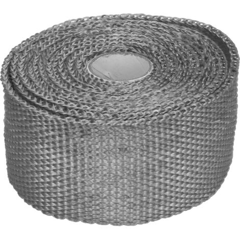 Bande thermique d'échappement 5m en fibre de verre, isolante, avec attaches en acier allié pour auto et moto, noire (1/5)
