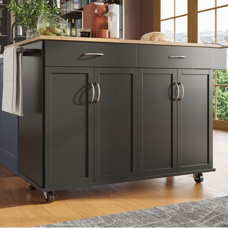 Mueble cocina multifunción con almacenamiento y ruedas OKMYHOME (1/5)