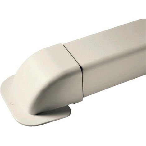 Mc Distribution – Entrée-sortie de mur ARTICA 80 mm – PVC ivoire RAL9001 – Résistant au feu et antichoc – Pour liaisons frigorifiques et câbles
