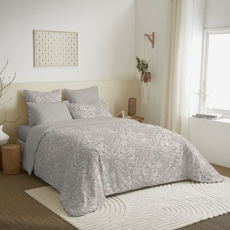 Housse de couette réversible - Cachemire naturel - King Size - 6 pièces - 100% coton - Lavable en machine (1/2)