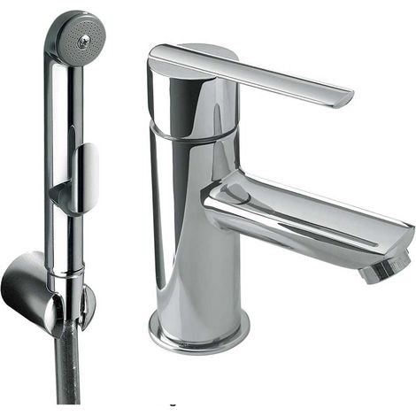 Grifo lavabo Lex-TRES 181113 monomando con ducha para inodoro cromado (1/2)