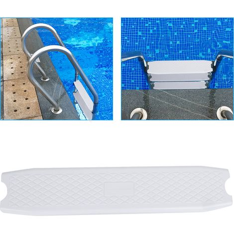 Marches d'escalier et accessoires en plastique blanc pour sources thermales de piscine (1/5)