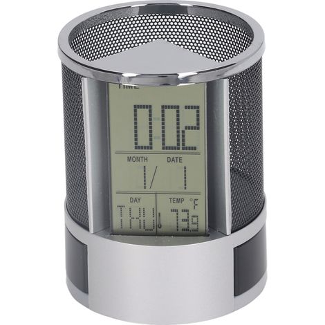 Kugelschreiber mit digitalem Wecker, ewigem Kalender und Uhr (1/5)