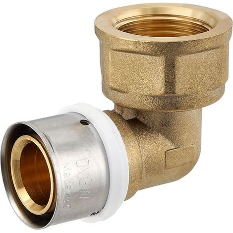 Pressfitting-Winkel 90° - 32 x 3,0 mm - 1 Zoll Innengewinde für MV-Rohr