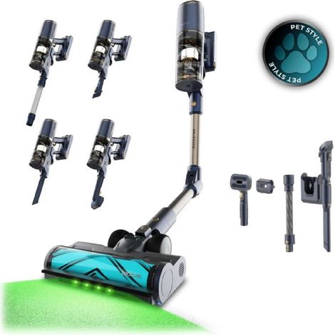 Cecotec Aspirateur Balai sans Fil Conga Rockstar RS90 Pet Flex Detect. 650 W, Aspiration 230 AW, Brosse Anti-emmêlement (1/5)