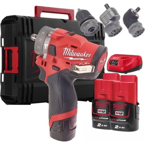 Trapano a percussione con mandrini interscambiabili Milwaukee M12 FPDXKIT-202X