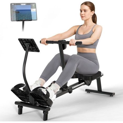 Wohnzimmer-Rudergerät - JOROTO - MR10B - 12 Stufen - Klappbar (Platzersparnis 70%) - LCD-Bildschirm Bluetooth - 120 kg