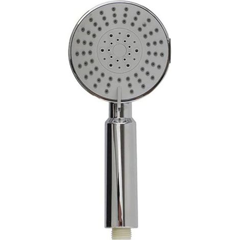 Soffione universale con supporto flessibile doccetta multigetto cromato lucido 1/2" (1/3)