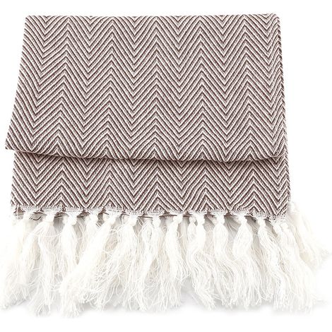 1 Serviette, Coton, Pompons marrons, Absorbant, Séchage rapide, Cuisine Salle de bain Bureau (1/5)