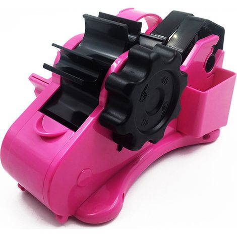 Halbautomatischer Thermobandabroller mit integriertem Schneidgerät, Dual-Kern für 1" und 3"-Kerne, Stifthalter (weiß) (1/5)
