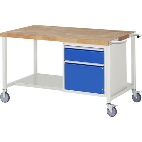 Rau Établi mobile 8152, L1500xP900xH880mm, 1 tiroir-TA, 1 porte (1/5)