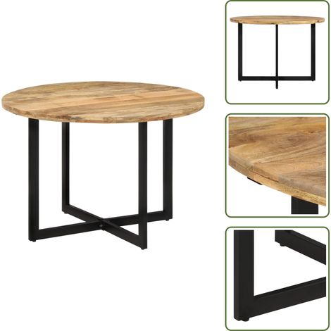 Table à dîner 110x75 cm Bois de manguier massif - Table À Manger - Table Ronde - Table En Bois - Meubles De Salle À Manger - Mobilier Moderne (1/5)