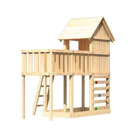 Akubi Stelzenhaus Frieda natur ABP+Kletterwand