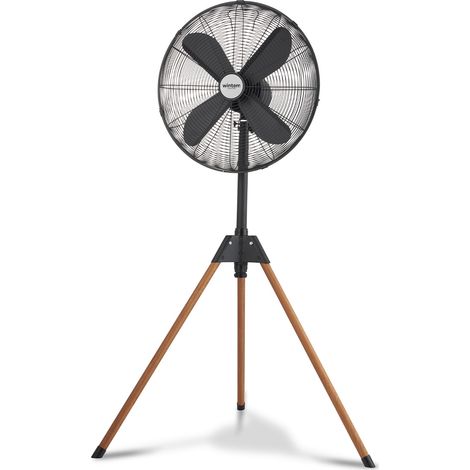 Ventilatore 50w Pale 40 Cm, Treppiede Richiudibile In Legno - Design Moderno